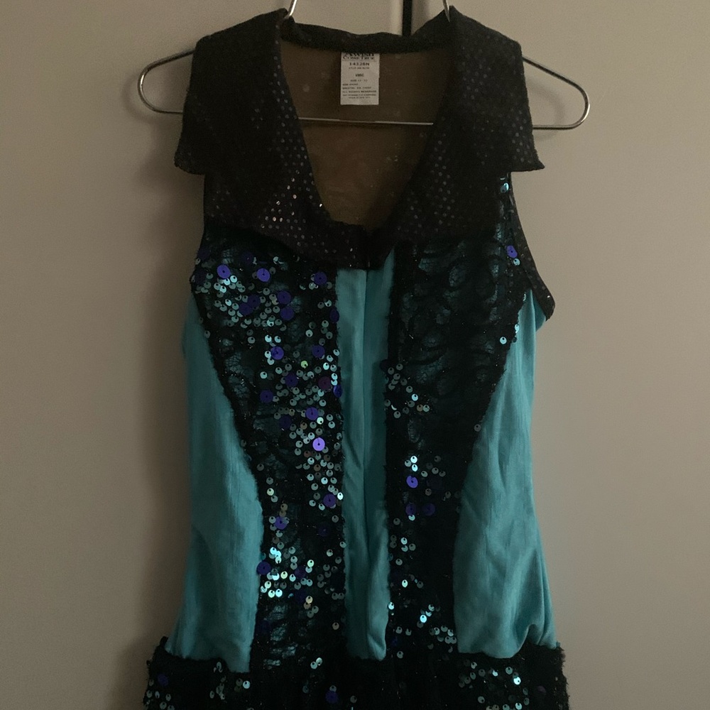 Blue/black child jazz/tap costume